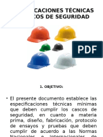 Especificaciones Técnicas de Cascos de Seguridad