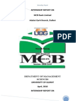 MCB Internship Report