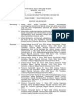 PMDN No. 4 Th. 2010 Ttg Pedoman Pelayanan Administrasi Terpadu Kecamatan