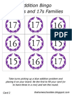 AdditionBingo 15s16s17s Card2