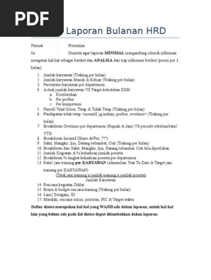Format Laporan Hrd Pdf