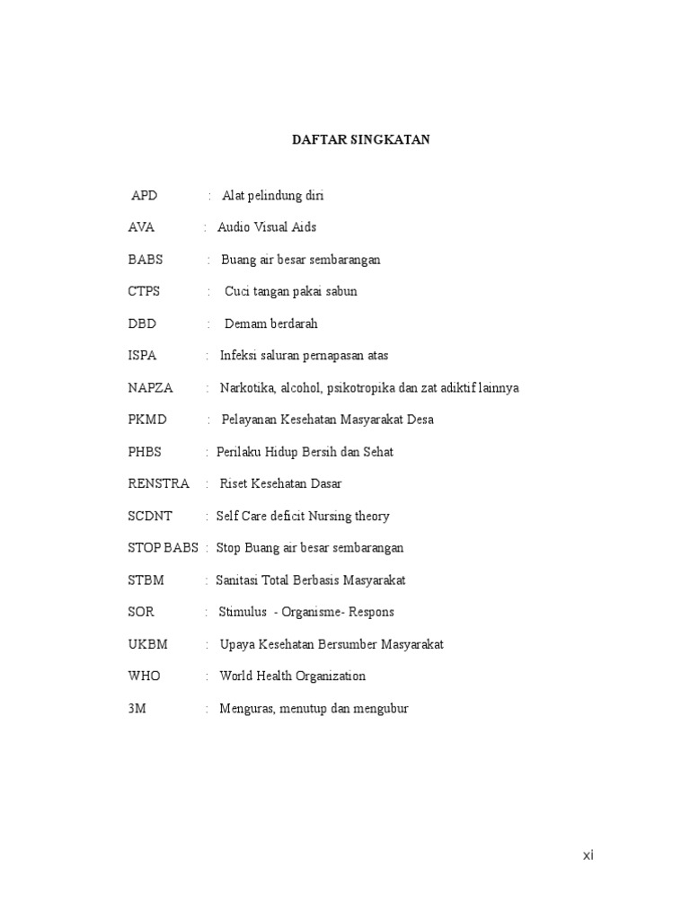 Daftar Singkatan