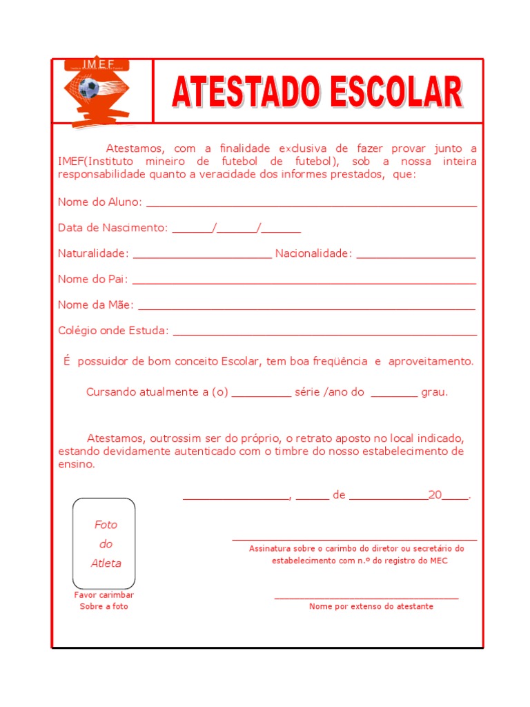 ATESTADO ESCOLAR