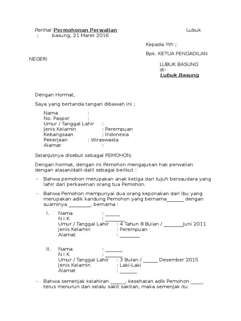 Contoh Surat Pernyataan Hak Asuh Anak Ikut Ibu Contoh Surat Pernyataan Hak Anak Contoh surat pernyataan hak asuh anak dari suami kepada istri.