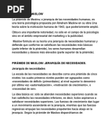 Necesidades Pirámide de Masloww