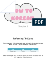 How To Korean Chapter 3