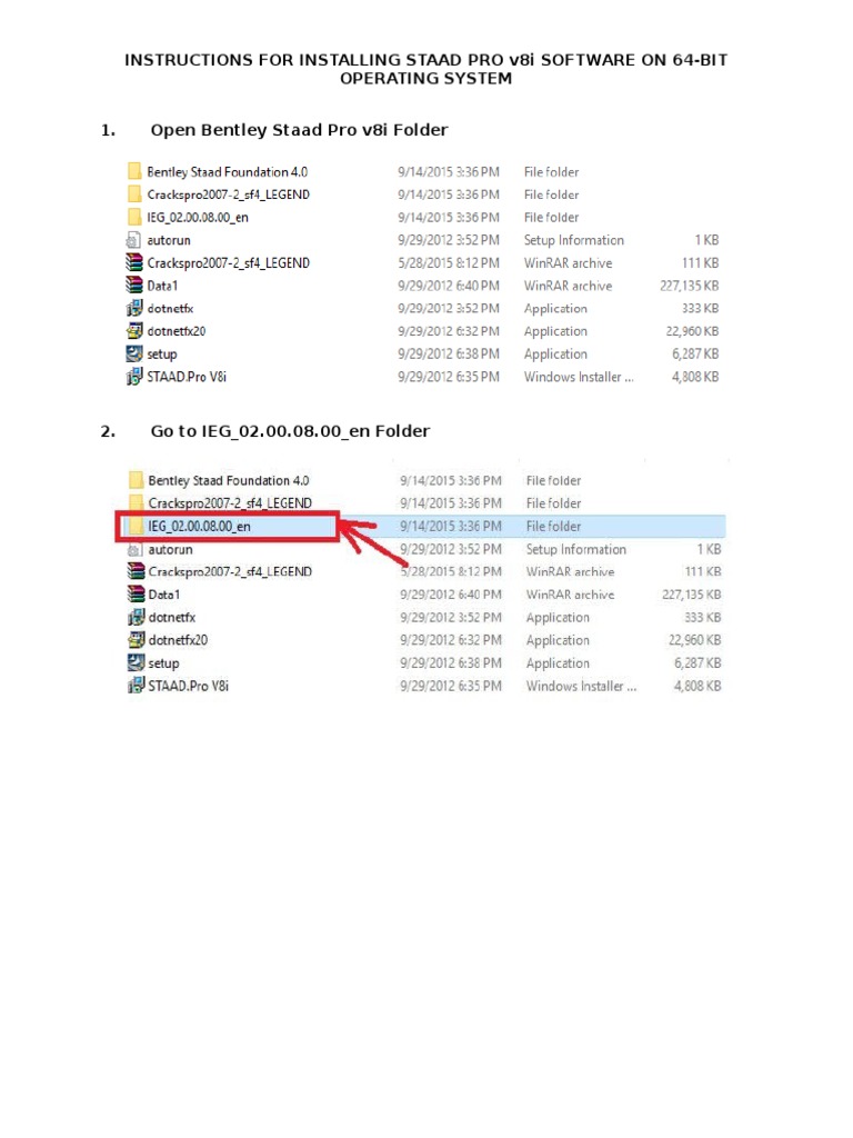 Installing STAAD Pro v8i on 64-Bit OS | PDF | Computers