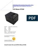 Printer Kasir Thermal EPPOS 80mm EP200, Jual Printer Kasir & POS - Harga, Spesifikasi, Review, Toko Online Printer Kasir Di Indonesia - INDONIAGA 082257061111 (Telkomsel)