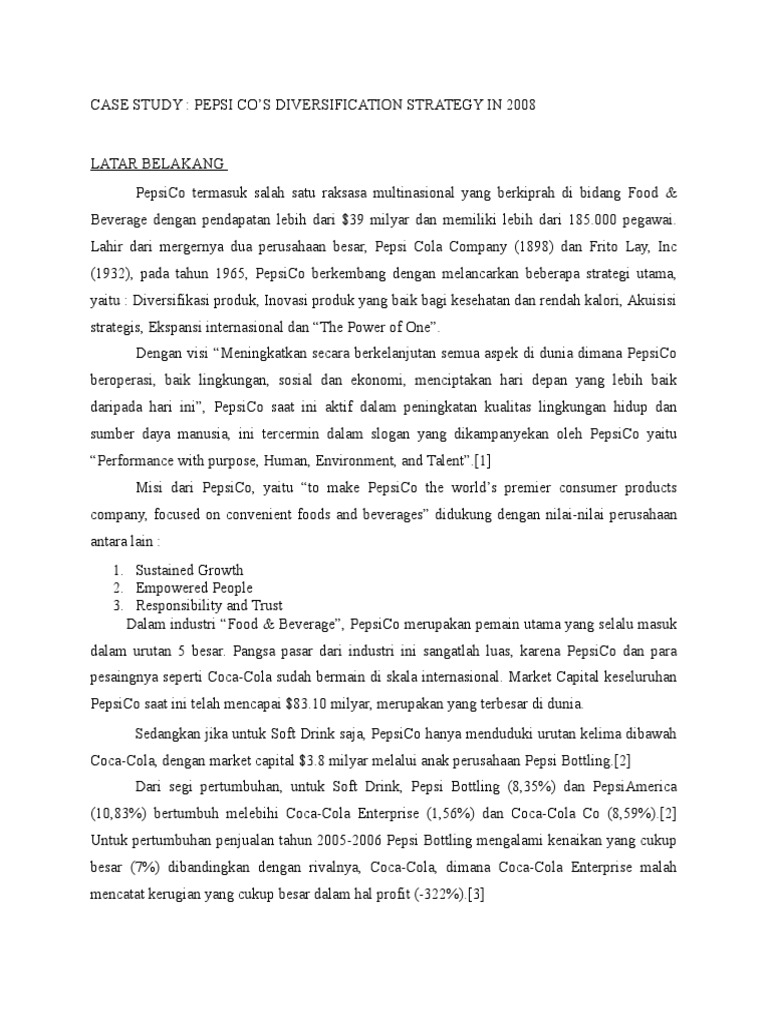 Pepsi marketing case study picture