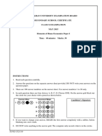 Elements of Home Economics SSC II Paper I