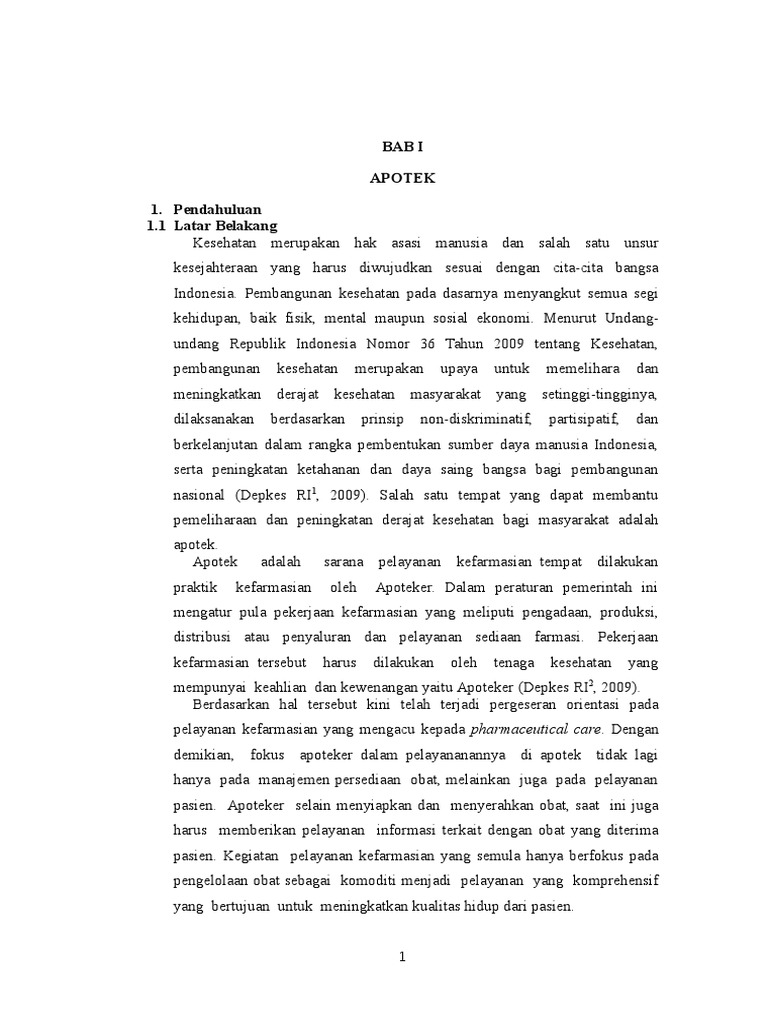 laporan apotek kimia farma