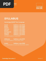 Dutch 1st Language IGCSE Syllabus