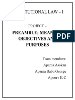 Preamble - Meaning, Purpose and Objective