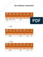 decimal to binary conversion 2