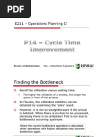 E211 - Operations Planning II: S S E E E E O O P P