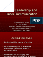 Crisis LeadershipCrisis Comm
