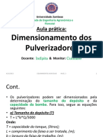 Dimensionamento Dos Pulverizadores