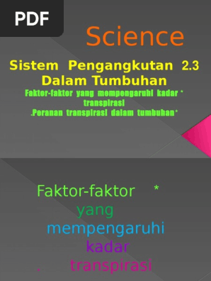 Faktor Pengaruhi Transpirasi Pdf