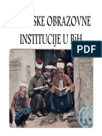ISLAMSKE OBRAZOVNE INSTITUCIJE U BiH PDF