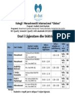 Dega Podujevë - Orari I Ligjeratave - Semestri I (15-16) - MGJI, FB, KA-4