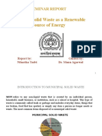 Municipal Solid Waste As A Renewable Source of Energy