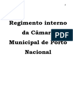 Regimento Interno Câmara Porto Nacional