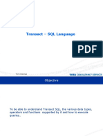 Transact - SQL Language: TCS Internal