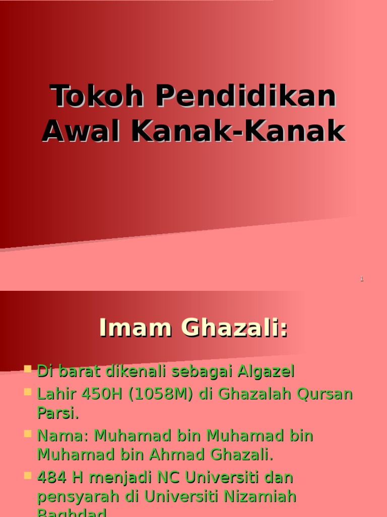 Tokoh Pendidikan Awal Kanak Kanak