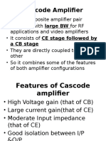 Cascode Amplifier: High Gain, Wide Bandwidth Design