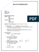 Card of Confirmation (N)