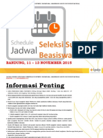 Jadwal Seleksi Substantif Beasiswa LPDP - Bandung 11-13 Nov 2015