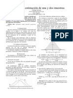 Problemas de Estimacion de Una y Dos Muestras