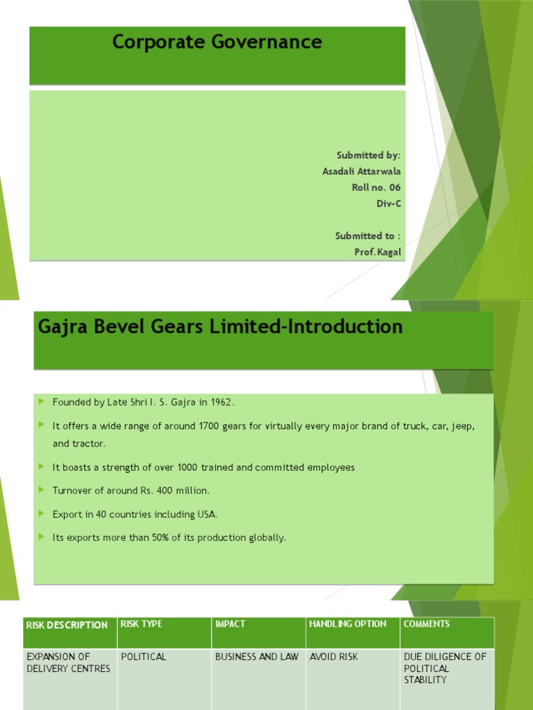 Gajra Gears PDF Risk Human Resource Management