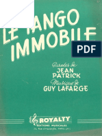Guy Lafarge - Le Tango Immobile - 1955 - Tango - Band Sheet Music