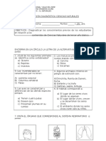 Evaluación Diagnostica Cs. Naturales 3º