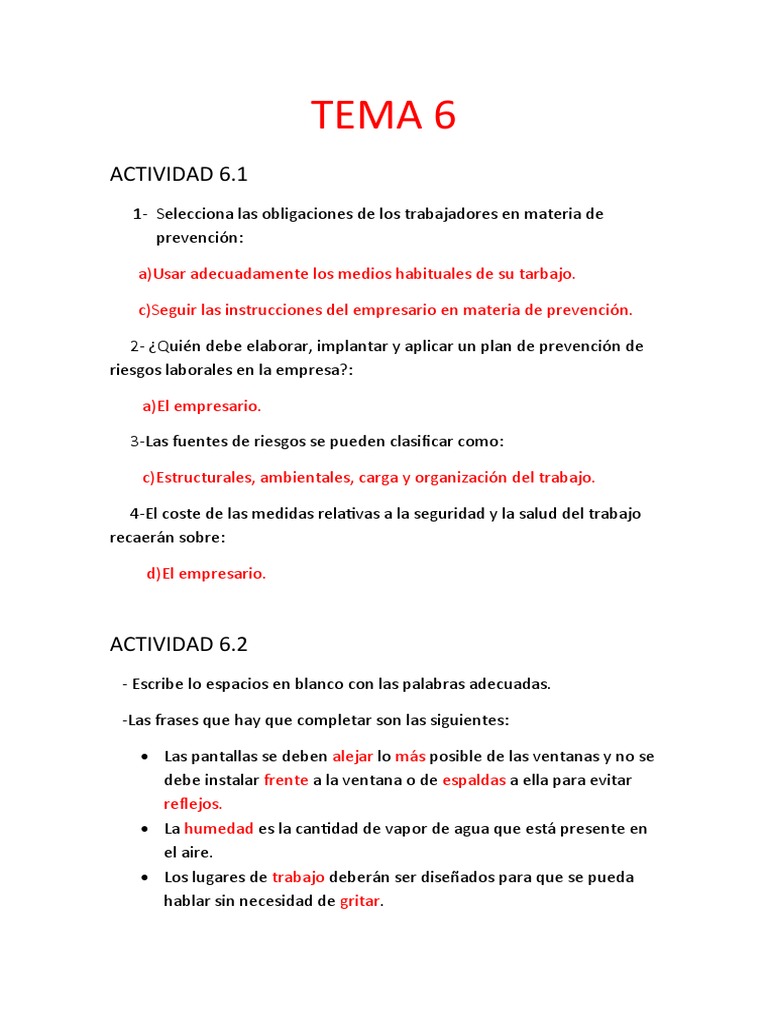 TEMA 6.doc - Ejercicios | PDF