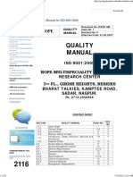 Quality Manual For ISO 9001 - 2008 - Quality Manual