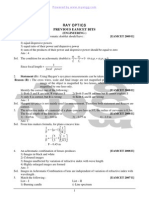 Previous Eamcet Bits: Ray Optics