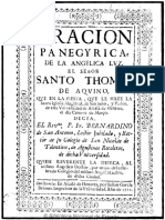 Oración Panegírica A Santo Tomás