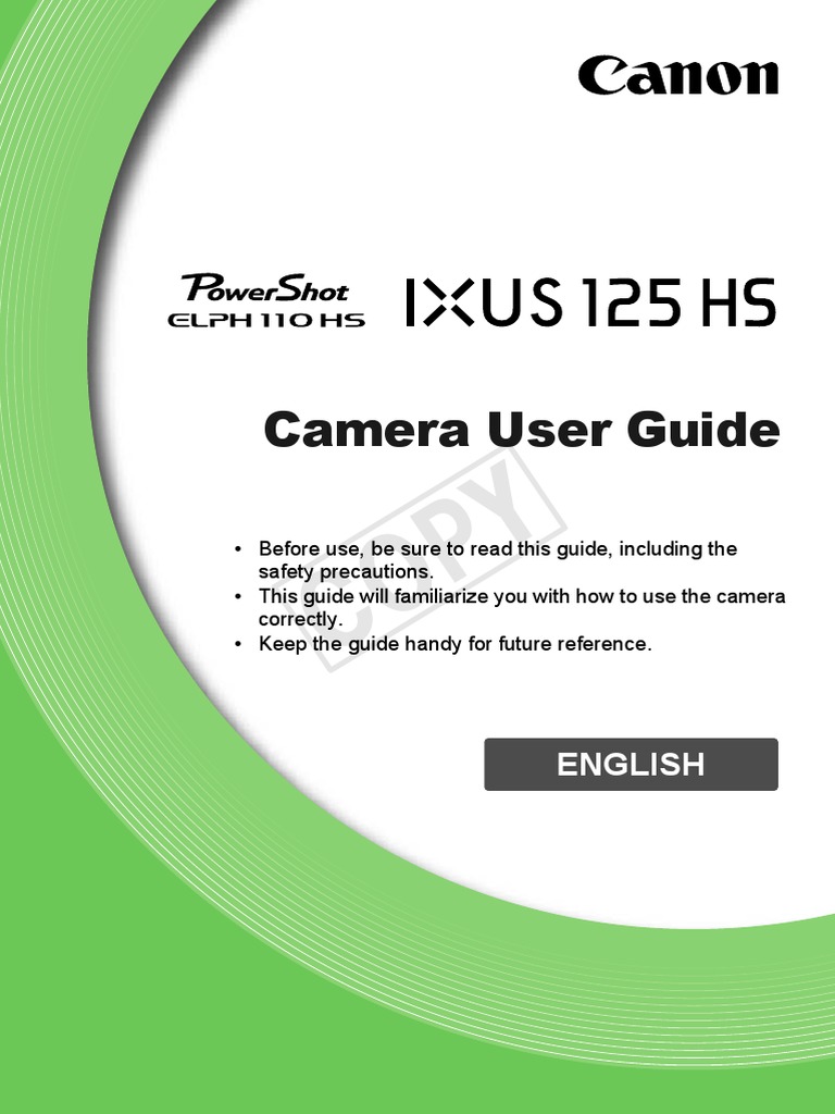 canon manual welcome