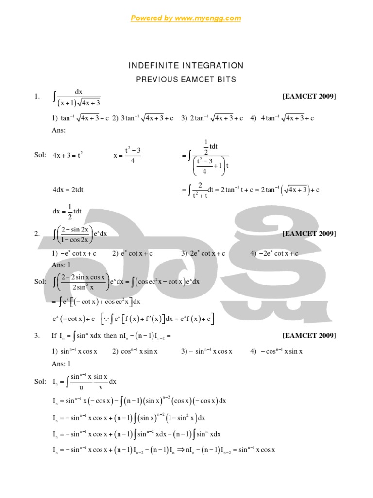 03 Indefinite Integration 53-68 | PDF | Teaching Methods & Materials