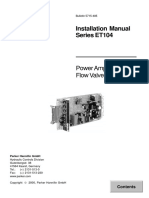 Installation Manual Series ET104: Power Amplifier For Flow Valves