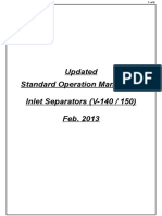 Updated Standard Operation Manual For Inlet Separators (V-140 / 150) Feb. 2013