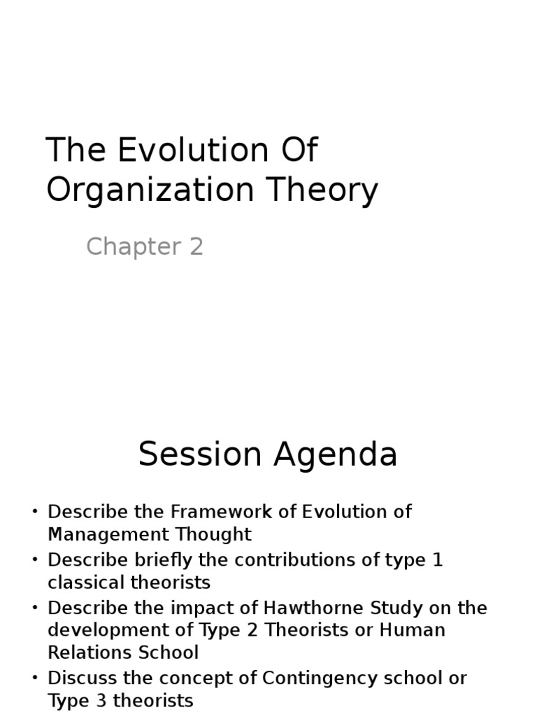 Evolution of Organization Theory Insights | PDF | Piece Work | Rationality