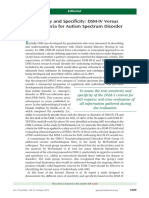 Sensitivity and Specificity: DSM-IV Versus DSM-5 Criteria For Autism Spectrum Disorder
