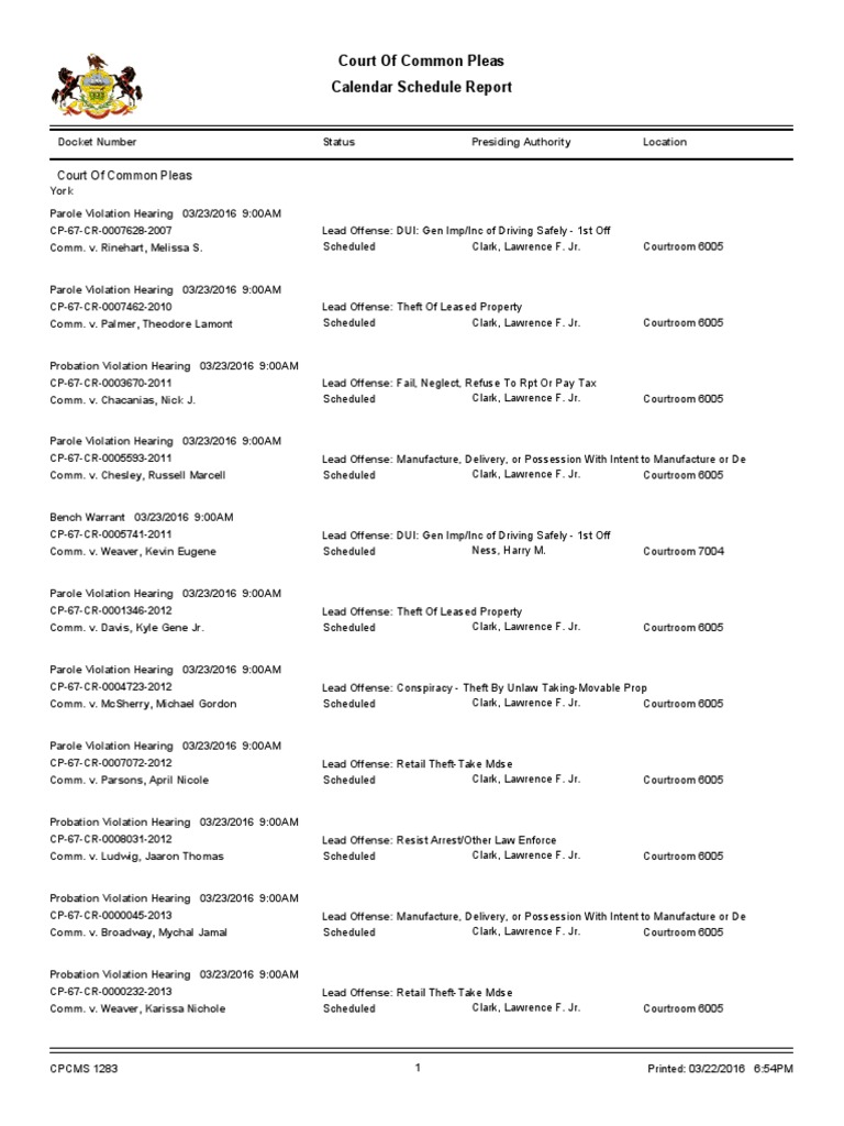 york-county-court-schedule-for-march-23-pdf-probation-driving-under-the-influence