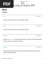 Security & Rules API - Firebase