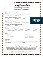 Spring Flower Sale Order Form 2016