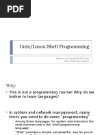 Unix/Linux Shell Programming: Instructor: Dr. Cheong Sio Tai, Victor Macao Polytechnic Institute