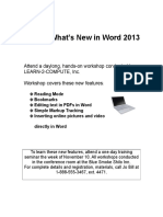 Learn What's New in Word 2013